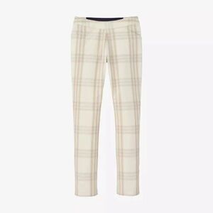 Peter Millar Dynamite Technical Pants‎ Womens 2 Ivory Plaid LF22EB50A